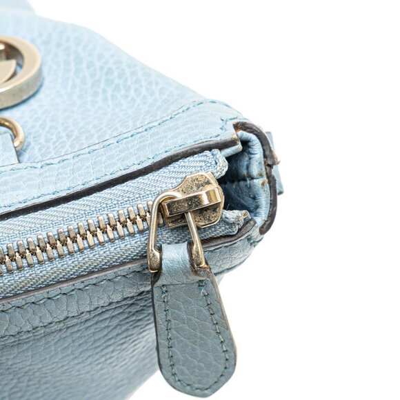 GUCCI Blue Leather Shoulder Bag - Picture 8 of 14